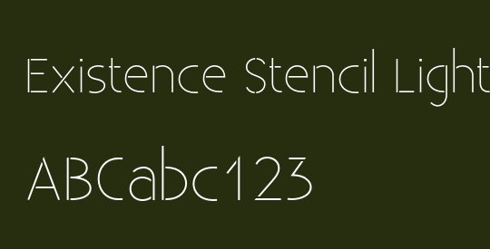 Existence Stencil Light