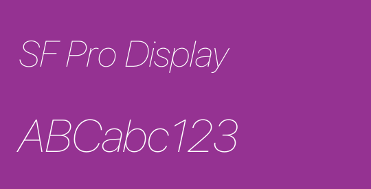 SF Pro Display