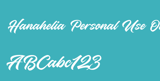 Hanahelia Personal Use Only