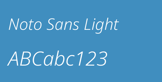 Noto Sans Light