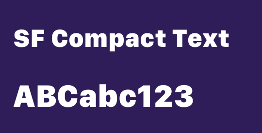 SF Compact Text