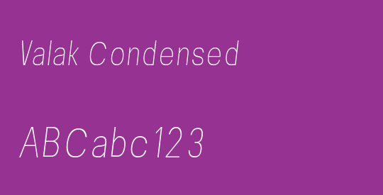 Valak Condensed