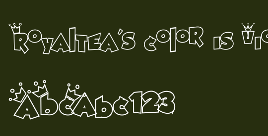 Royaltea's color is Violette