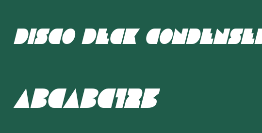 Disco Deck Condensed Italic