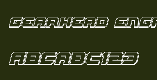 Gearhead Engraved Italic