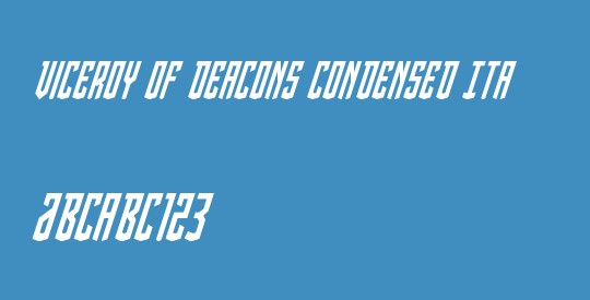 Viceroy of Deacons Condensed Italic