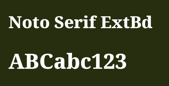 Noto Serif ExtBd