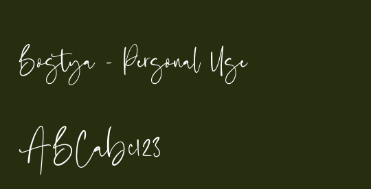 Bostya - Personal Use