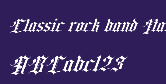 Classic rock band Italic