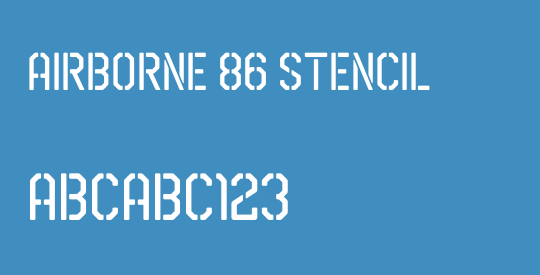 Airborne 86 Stencil