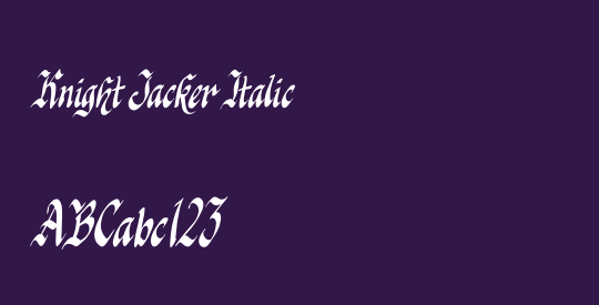 Knight Jacker Italic