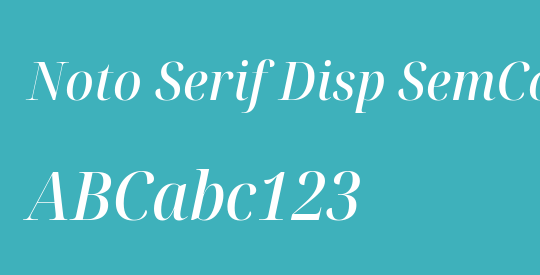 Noto Serif Disp SemCond Med