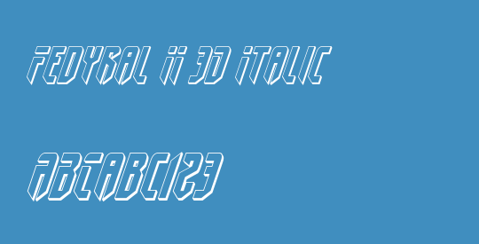 Fedyral II 3D Italic