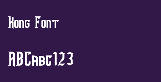 Kong Font