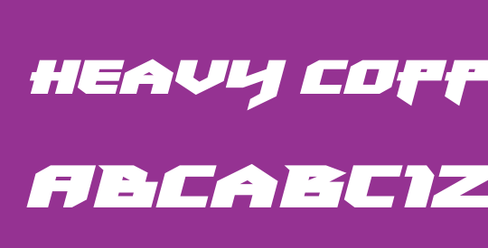 Heavy Copper Expanded Italic