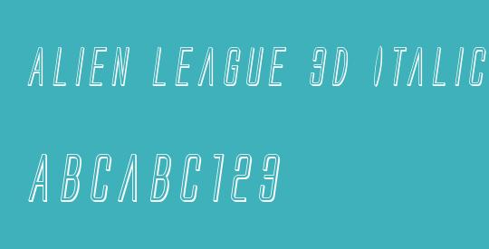 Alien League 3D Italic