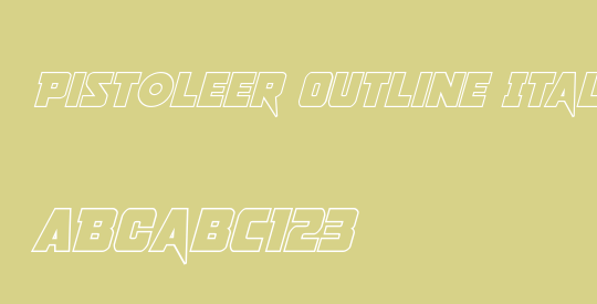 Pistoleer Outline Italic
