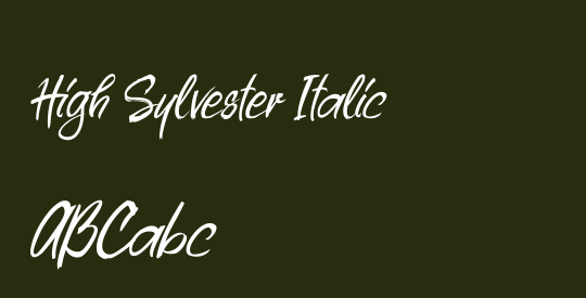High Sylvester Italic