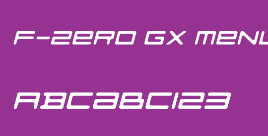 F-Zero GX Menu Font Rounded