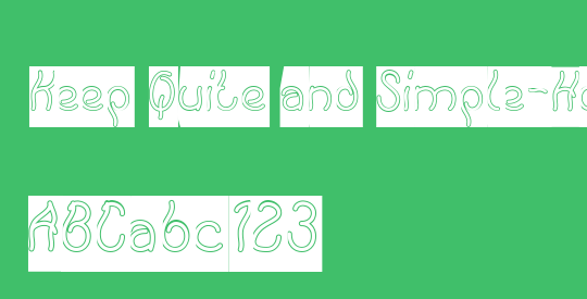 Keep Quite and Simple-Hollow-In