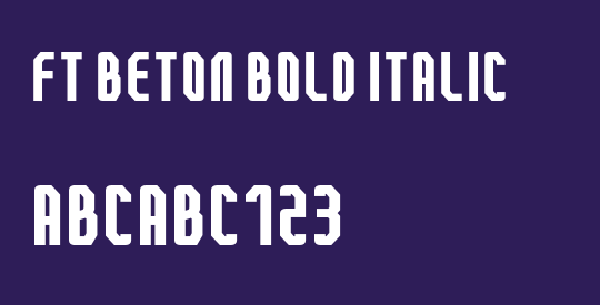 FT Beton Bold Italic