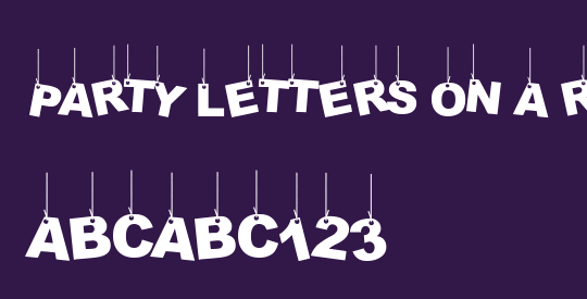 Party Letters On a Rope