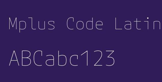 Mplus Code Latin 60 Thin