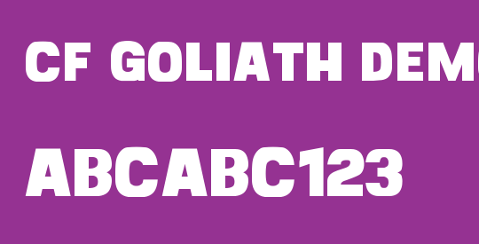 CF Goliath Demo
