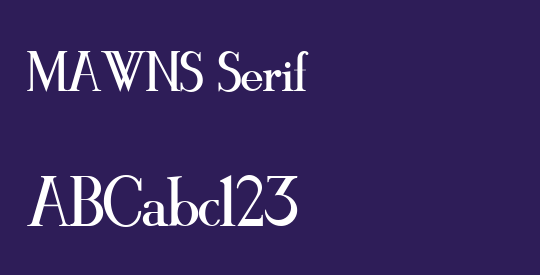 MAWNS Serif