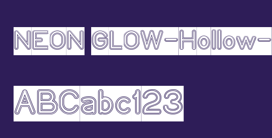 NEON GLOW-Hollow-Inverse