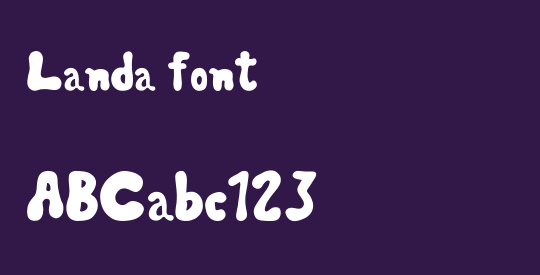 Landa font