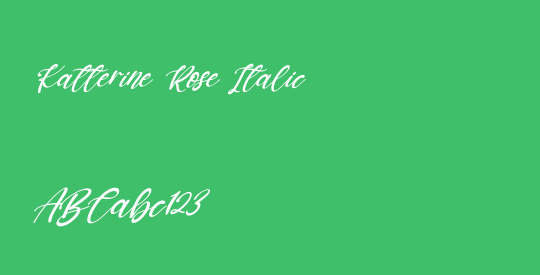 Katterine Rose Italic