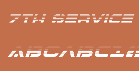 7th Service Gradient Italic
