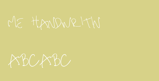 me handwritin