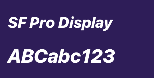 SF Pro Display