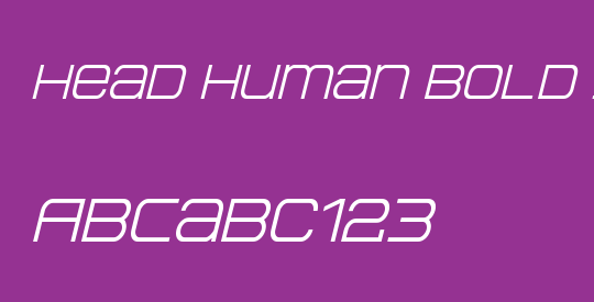 Head Human Bold Italic