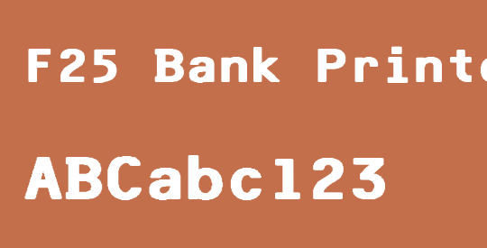 F25 Bank Printer