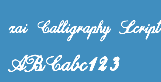 zai Calligraphy Script Handwritten