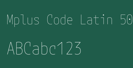 Mplus Code Latin 50 Thin