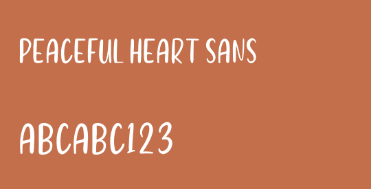 Peaceful Heart Sans