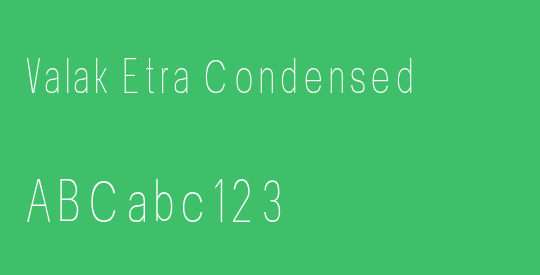 Valak Etra Condensed