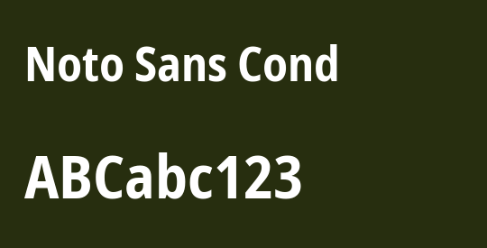 Noto Sans Cond