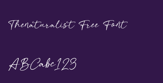 Thenaturalist Free Font