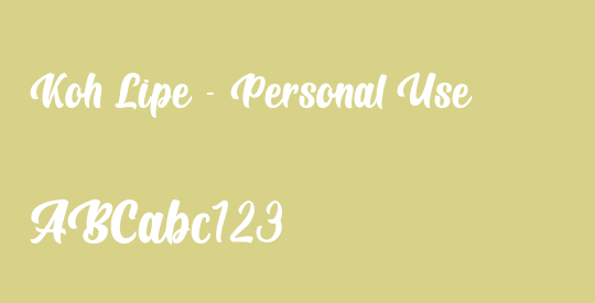 Koh Lipe - Personal Use