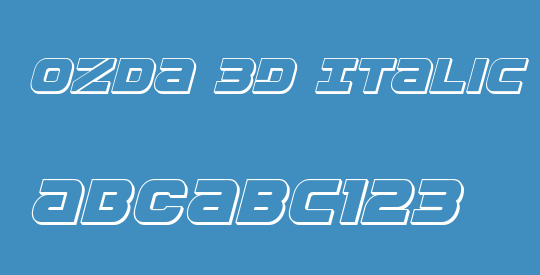 Ozda 3D Italic