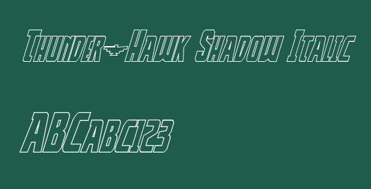 Thunder-Hawk Shadow Italic