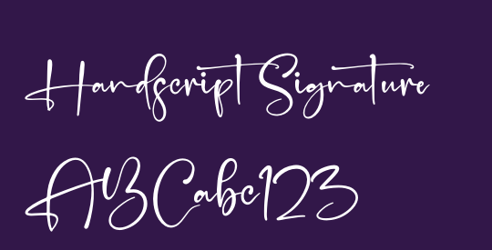 Handscript Signature