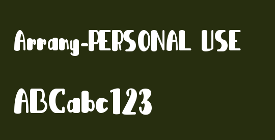 Arrany-PERSONAL USE