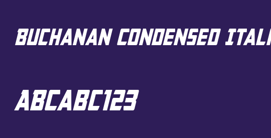 Buchanan Condensed Italic