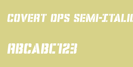 Covert Ops Semi-Italic